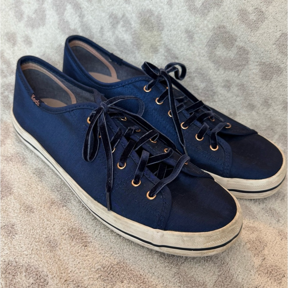 Navy Blue Silk Keds